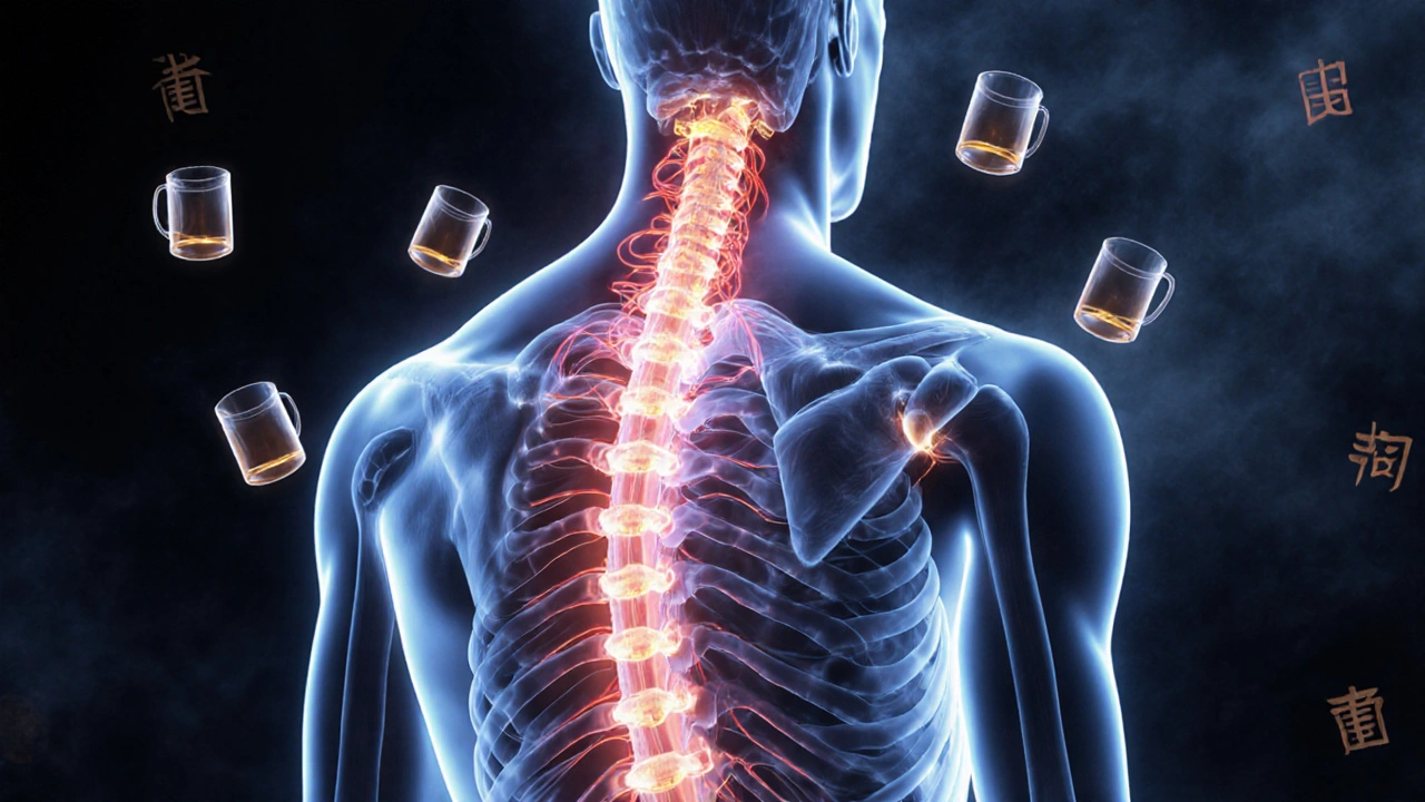 Silhouette with glowing energy rising from skin under suction cups, symbolizing improved circulation and release.